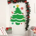 thumbnail image 5 of Wdhugt Christmas Decorations Merry Christmas Door Stickers Glittering Santa Claus Christmas Tree Snowflake Door Decals Self-Adhesive Window Clings for Holiday Xmas Fridge Cabinets Wall Decoration, 5 of 6