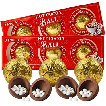 Christmas Hot Chocolate Melting Balls, Holiday Stocking Stuffers, Pack of 2, 6 Count, 2.48 Ounces per Box