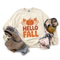 thumbnail image 6 of Hello Fall Pumpkin Distressed - Women's Graphic Sweatshirt, 6 of 21