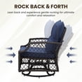 thumbnail image 3 of 3-Piece Patio Swivel Glider Bistro Set, Wicker Outdoor Chairs with Cushions (2), Side Table, High Back All-Weather Rattan Furniture for Porch Backyard, 3 of 9