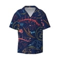 thumbnail image 5 of PAYOHTO Dino Pattern Mens Hawaiian Casual Short-sleeved Shirt Tropical Summer Beach Button Down Shirts, 5 of 7