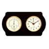 Bey-Berk International Brass Clock, Thermo./Hygro. on Ash Wood T.P.