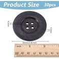 thumbnail image 2 of 30Pcs Flat Round Wood Buttons 4 Hole Wood Sewing Button 2.4 Inch Large Size Wood Sewing Buttons 4.5mm Hole Handmade Buttons, 2 of 6