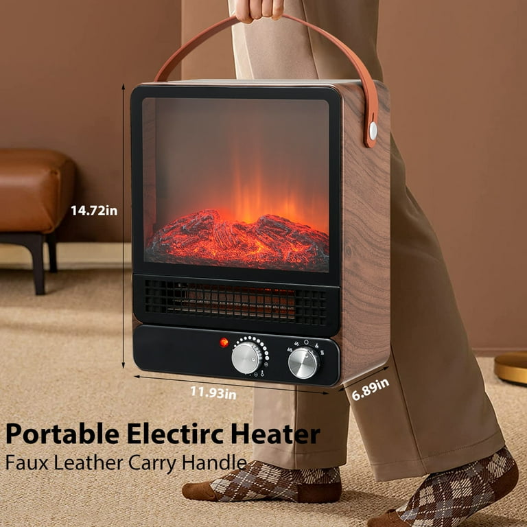 Freestanding Electric Heater Fireplace, 3D Portable Electric Heaters for  Indoor with Realistic Flame Effect, 4 Stable Legs, Space Heaters Fireplace  Heater for Indoor Use, Q6633 - Walmart.com