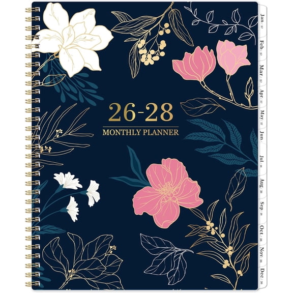 2026-2028 Monthly Planner/Calendar - Jul. 2026 - Jun. 2028, 9" x 11", Calendar Planner 2026-2028, 2 Year Monthly Planner, Tabs, 2-Size Pocket