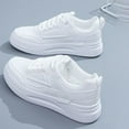 thumbnail image 5 of Womens Shoes,Casual Sneakers Fashion Lace Up for Daily Wear Breathable Lightweight Casual Sneakers for Running Walking,Shoes for Women,White,5, 5 of 8
