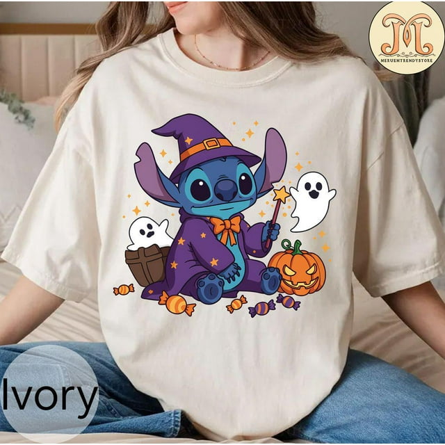 Stitch HP shirt, Wizard Stitch Shirt, Bookish Reader, Universal Studios Shirts For Family, - Pepper - L