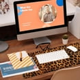 thumbnail image 5 of Large Gaming Mouse Pad for Desk,Leopard Print Desk Mat,Animal Spots Desk Pad, Extended Big Computer Keyboard Mouse Pad with Non-Slip Base and Stitched Edge,31.5"x11.8", 5 of 6