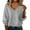 Gray, variant on Duoif Women's Sweaters European & American Off-Shoulder Sweater - Loose Hooded Top Sweaters for Women Beige XXL