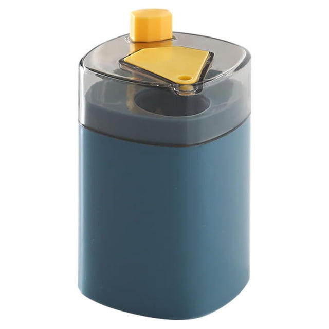Billuyoard Caja de palillos de dientes, dispensador pequeño de estilo Simple, práctico soporte automático para palillos de dientes, colección Almacenamiento y organización del hogar Azul oscuro