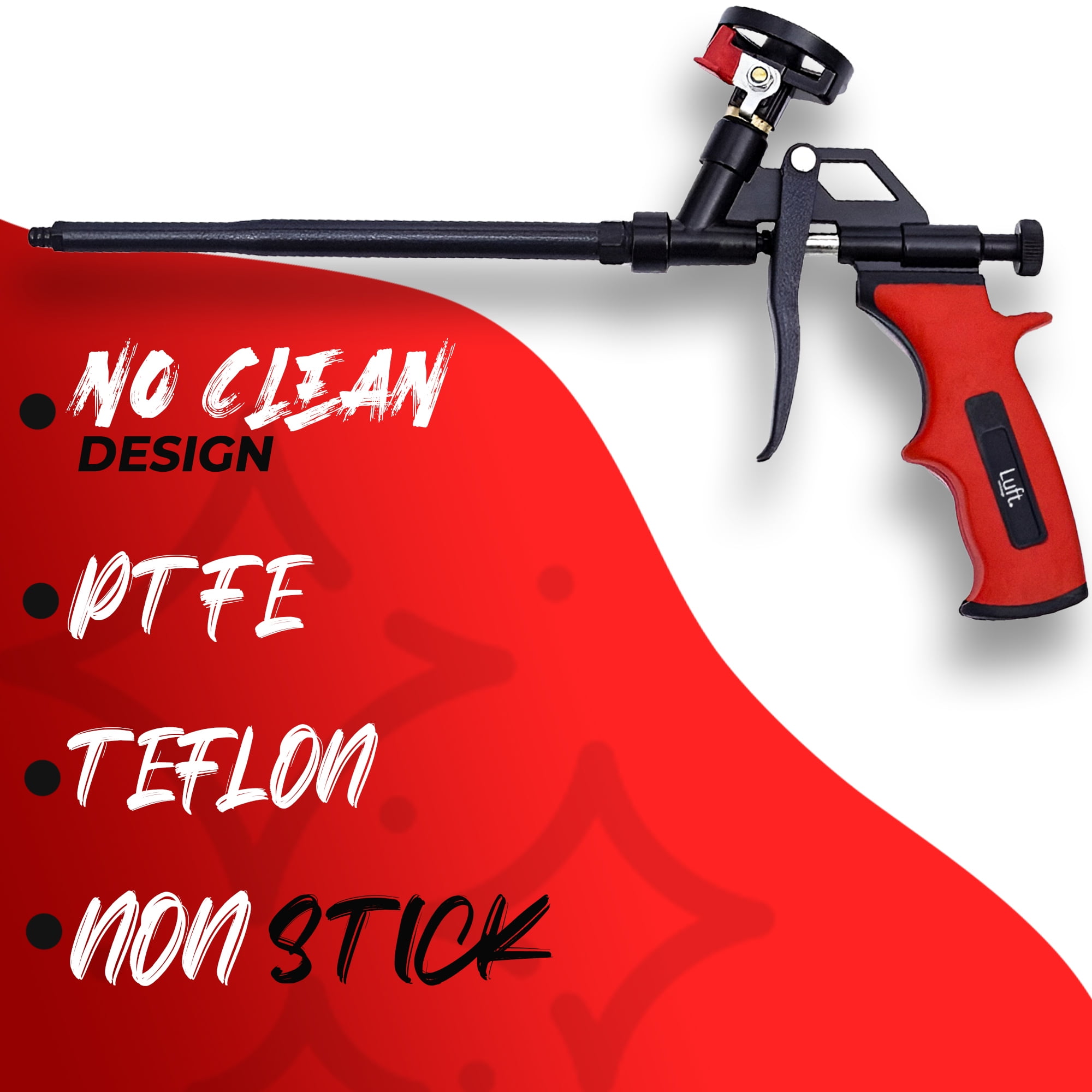 Luft Werkzeuge Foam Dispensing Gun Kit – 3 Metal PU Foam Guns with 27 Extension Nozzles (3 pack)