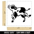 thumbnail image 2 of Happy Prancing Spotted Cow Calf Self-Inking Rubber Stamp Ink Stamper - Red Ink - Small 1 Inch, 2 of 7