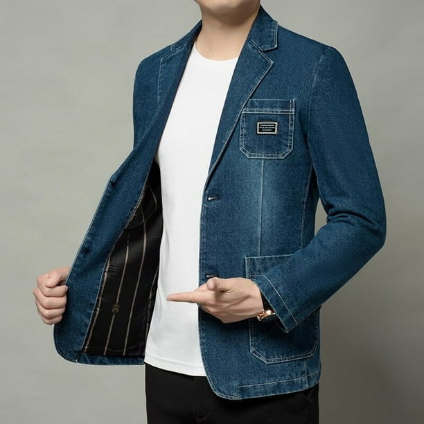 Denim top suit jacket