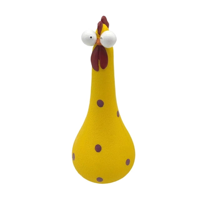 Adorno De Escritorio Con Pollo De Cuello Largo Y Ojos Grandes, Figurita De Animal Bonito Para Escritorio, Estantería Del Hogar, Exposición, Novedad