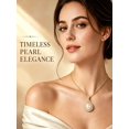thumbnail image 4 of TANGPOET 925 Sterling Silver Gold Plated White Pearl Necklace Women, 4 of 5