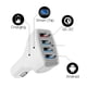 thumbnail image 3 of Injueey 4 puertos USB teléfono móvil tableta inteligente de coche rápido teléfono MP4 cámara adaptador de carga rápida Cargadores de dispositivos electrónicos específicos Blanco, 3 of 6