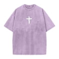 thumbnail image 7 of Christian Graphic Shirts for Men Vintage Acid Wash Oversized Tshirts Faith Cross Print Short Sleeve Casual Streetwear Summer Tops, 7 of 7
