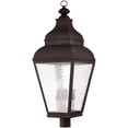 thumbnail image 3 of 14 inch 4 Light Charcoal Outdoor Post Lantern Pendant Lighting Fixture with Clear Water Glass Shade backed with Hand Crafted Solid Brass material for patio, front porch, entryway and more, 3 of 7