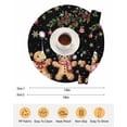 thumbnail image 6 of 13 Inch Round Placemats Set of 4, Gingerbread Christmas Non Slip Heat Insulation PP Table Mats, Xmas Balls Branches Black Washable Place Mats for Kitchen Dining Party Table Decor, 6 of 7