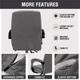 thumbnail image 5 of Qingruibz Velvet Plush Stretch Computer Office Chair Cover with Armrest,Solid Color Spandex Slipcover Protective,Removable Stretchable Universal Desk Chair Covers, Rotating Chair, Grey-XL, 5 of 7