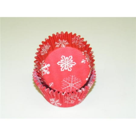 

Viking -450C SNOWFLAKE RED 1.25 x 2 in. Greaseproof Baking Cup with Snowflake Design - Red - 1000 Piece