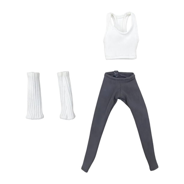 Chaleco, pantalones y calcetines para figura de acción a escala 1/12, decoración, regalo moderno, accesorios para fiestas de cumpleaños, muñeca en Pantalones grises