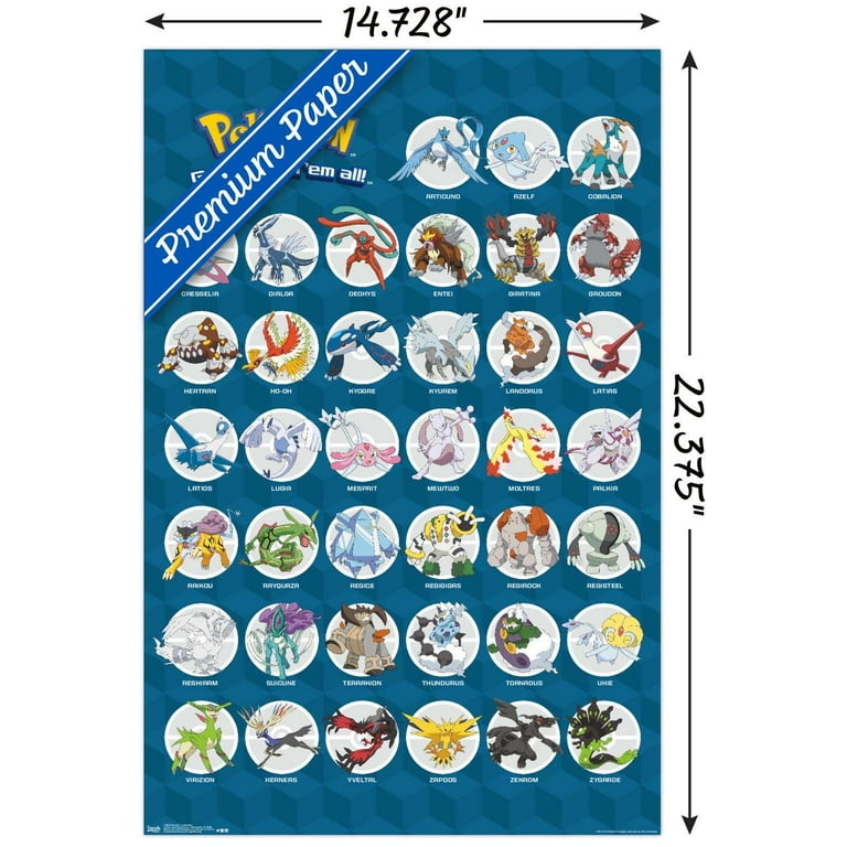 Pokémon - Legendary Wall Poster, 14.725