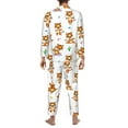 thumbnail image 5 of Bingfone Men'S Pajama Set 2 Piece Loungewear Pjs, Long Sleeve With Pajama Pants-Tigers Go In For Sports, 5 of 9