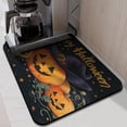 thumbnail image 2 of Dish Drying Mat Evil Pumpkin Witch Happy Halloween Dish Drying Pad Non Slip Foldable Washable 18x24 Inch Dry Pad for Dining Table Coffee Bar, 2 of 7