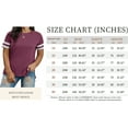 thumbnail image 2 of Hantions Summer Casual Plus Size Tops for Women Cute Crew Neck Short Sleeve Oversized T Shirts Tunic Blouses Wine Red, 2 of 7