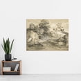 thumbnail image 2 of Gainsborough Rocky Wooded Landscape Winding Track Painting Extra Large XL Wall Art Poster Print, 2 of 3