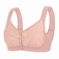 thumbnail image 5 of Yuanlong Daisy Bras For Older Women Front Closure Printed Supportive Full Coverage Bra For Lift And Shape Comfort Fit Bra, 5 of 6