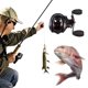 thumbnail image 4 of Carrete Fundición Pesca Alta Velocidad Cebo Freno Magnético Mano Derecha Izquierda, 4 of 9
