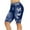 Blue, variant on OKBOP Running Shorts for Women Gray Activewear Slim-Leg Active Fit Biker Shorts Floral Workout Bottoms