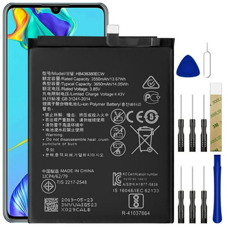 Replacement Battery HB436380ECW For Huawei P30 ELE-L29 Tool