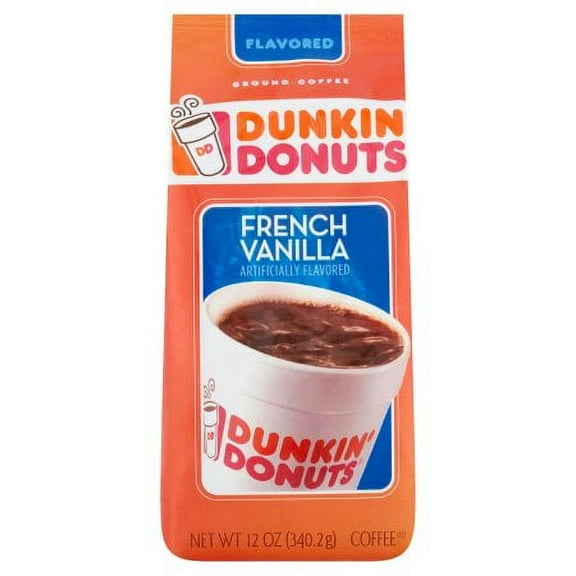 Dunkin' Donuts French Vanilla Ground Coffee 12 oz. (Pack of 4)