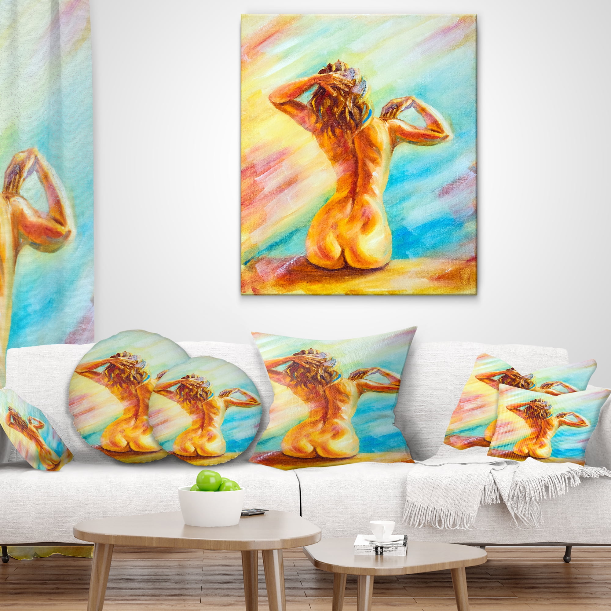 Nude woman body closeup of crotch abstract Throw Pillow by Maxim Images  Exquisite Prints - Fine Art America