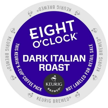 Eight O'clock Dark Italian Roast Coffee, K-Cup Portion Pack for Keurig Brewers, 24 Count