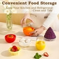 thumbnail image 6 of 6 PCS Fruit and Vegetable Storage Containers, Reusable Storage Keeper, Avocado Orange Lemon  Onion Garlic Tomato Shaped Saver Holder for Fridge, Refrigerator Crisper Vegetable for and Fruit, 6 of 7