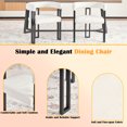 thumbnail image 4 of S-HOME Accent Armchairs in Beige with Black Metal Frame, Set of 2 Dining Room Chairs, 4 of 7