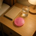 thumbnail image 5 of Pill Organizer Round Translucent Plastic 4 Compartment Pink Daily Storage for Travel, 5 of 7