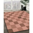 thumbnail image 2 of Ahgly Company Indoor Rectangle Patterned Basket Ball Orange Area Rugs, 4' x 6', 2 of 6