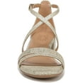 thumbnail image 3 of Naturalizer Womens June Strappy Low Block Heel Dress Sandal Cremosa Taupe Leather 8M, 3 of 5