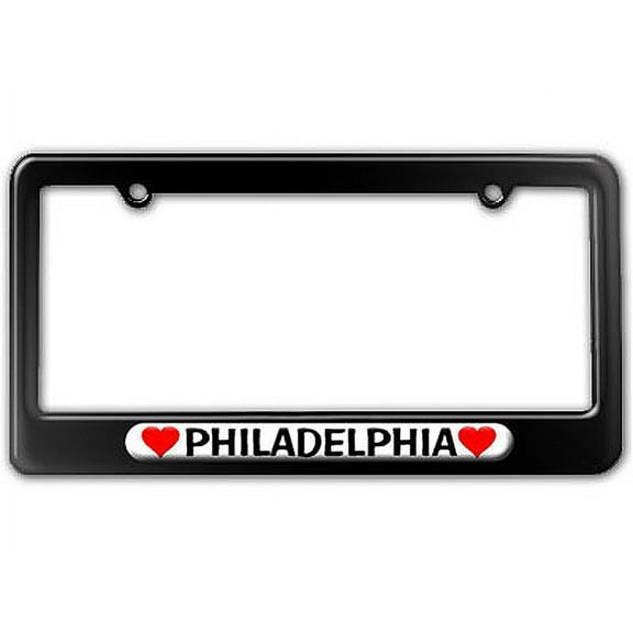 Philadelphia Love with Hearts License Plate Frame