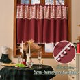 thumbnail image 4 of Polyester Rideaux en Rideau en Dentelle de Noël Occultant Rideau de Douche Court Brodé Décoration de Vitrine de Café pour les Fêtes Rouge Polyester 91x66cm 1Pcs Rkxzt, 4 of 6