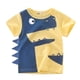 thumbnail image 1 of Gibobby ropa Niños blusas Camisetas de cuello redondo de manga corta con dinosaurio de dibujos animados para niños pequeños y bebés, camisetas, ropa para niños(Amarillo, 3-4 Años), 1 of 3