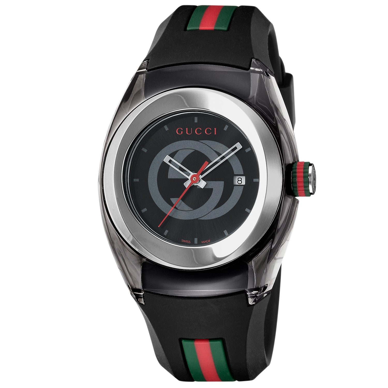 GUCCI グッチsync archive Watch rubber レッド Paolo Gucci SYNC XXL Red Rubber Strap 46mm Unisex Watch