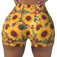 thumbnail image 2 of Fotbe Colorful Bohemian Sunflower Shorts Sin Costuras – Shorts Deportivos de Cintura Alta para Mujer, Elásticos para Gimnasio, Yoga, Running o Ciclismo-X-Large, 2 of 8