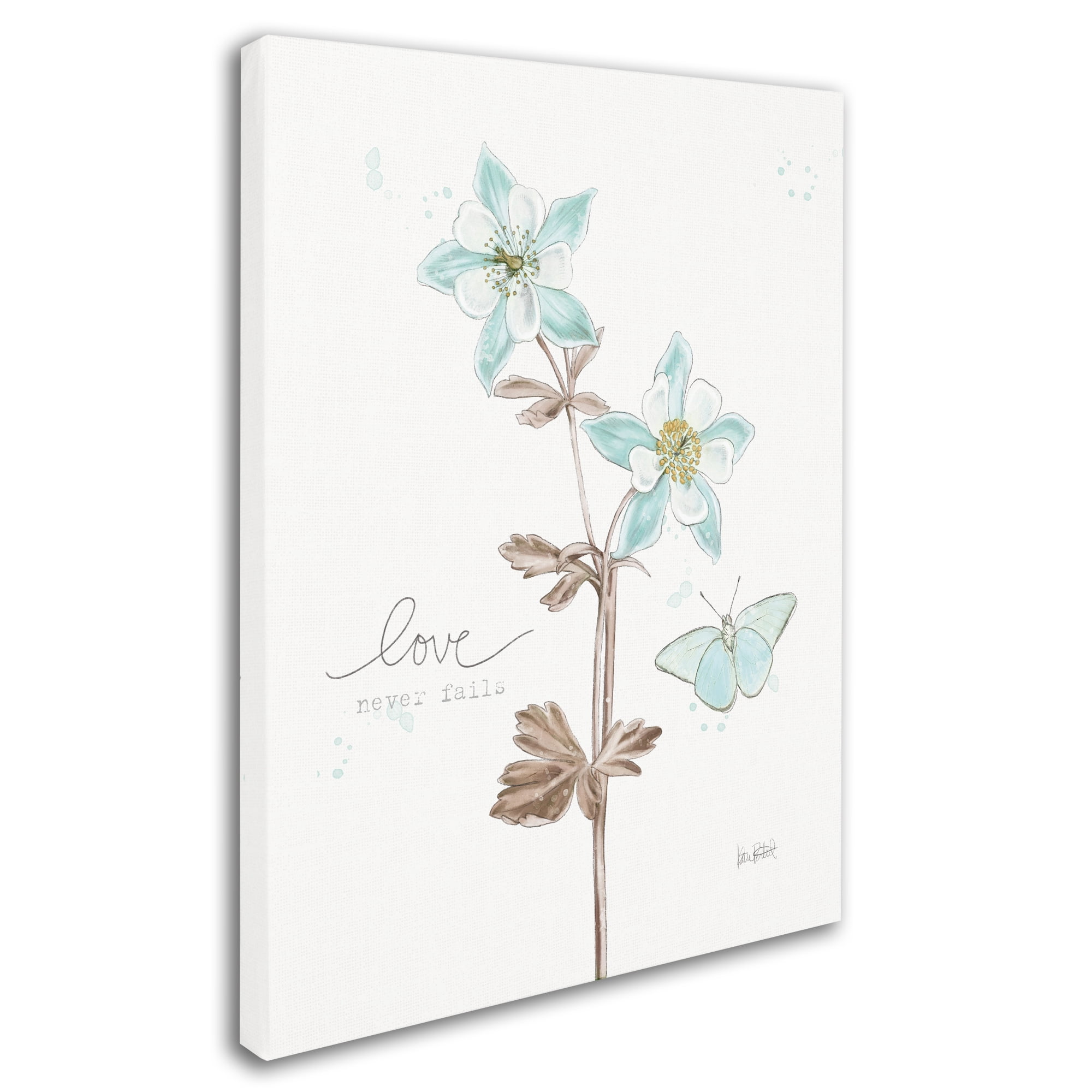 Trademark Fine Art 'Bits of Blue IV' Canvas Art by Katie Pertiet