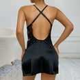 thumbnail image 3 of Gibobby Conjunto ropa interior mujer Ropa De Dormir Ropa De Dormir Mujer Cuello En V Bordado Encaje Lencería Lenceria China Gifts Lenceria Sexy Mujer(Negro, M), 3 of 5